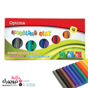 طين ملون أصابع 12 لون Optima