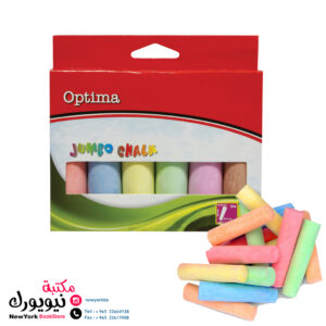 طباشير ملونة جامبو 6 لون Optima