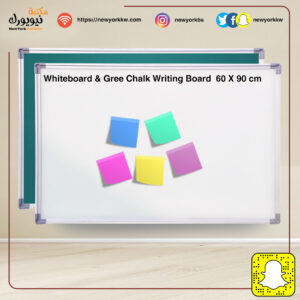 سبورة مغناطيسية بيضاء وإعلانية 90X60 سم إطار ألمنيوم